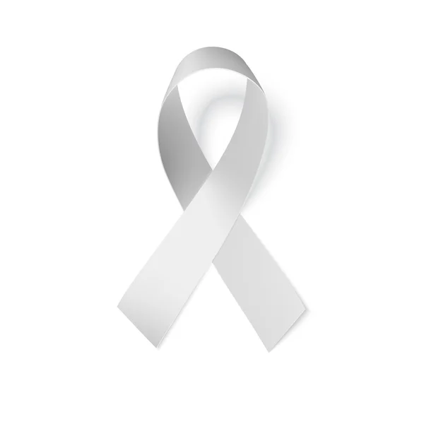 Grey awareness ribbon — Stock Vector