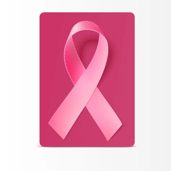 Pink awareness ribbon — Stock Vector