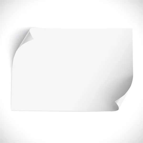 Blank curved banner on white — Stock Vector