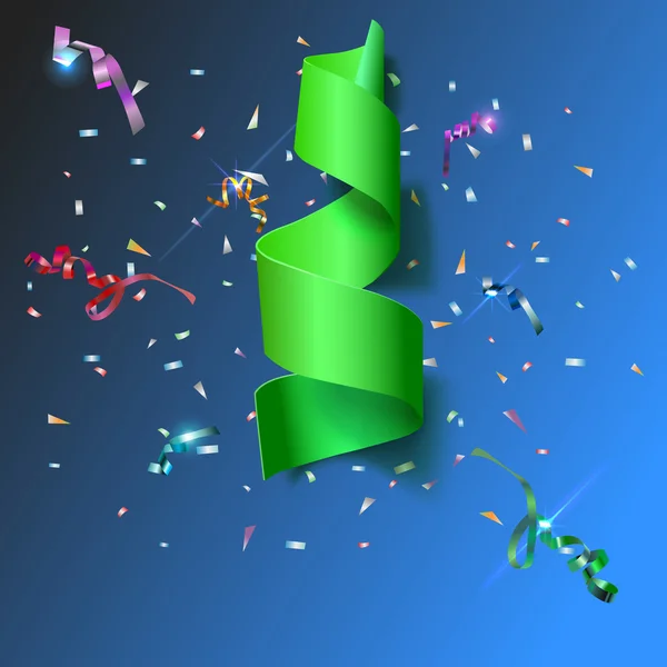 Streamers aux confettis — Image vectorielle