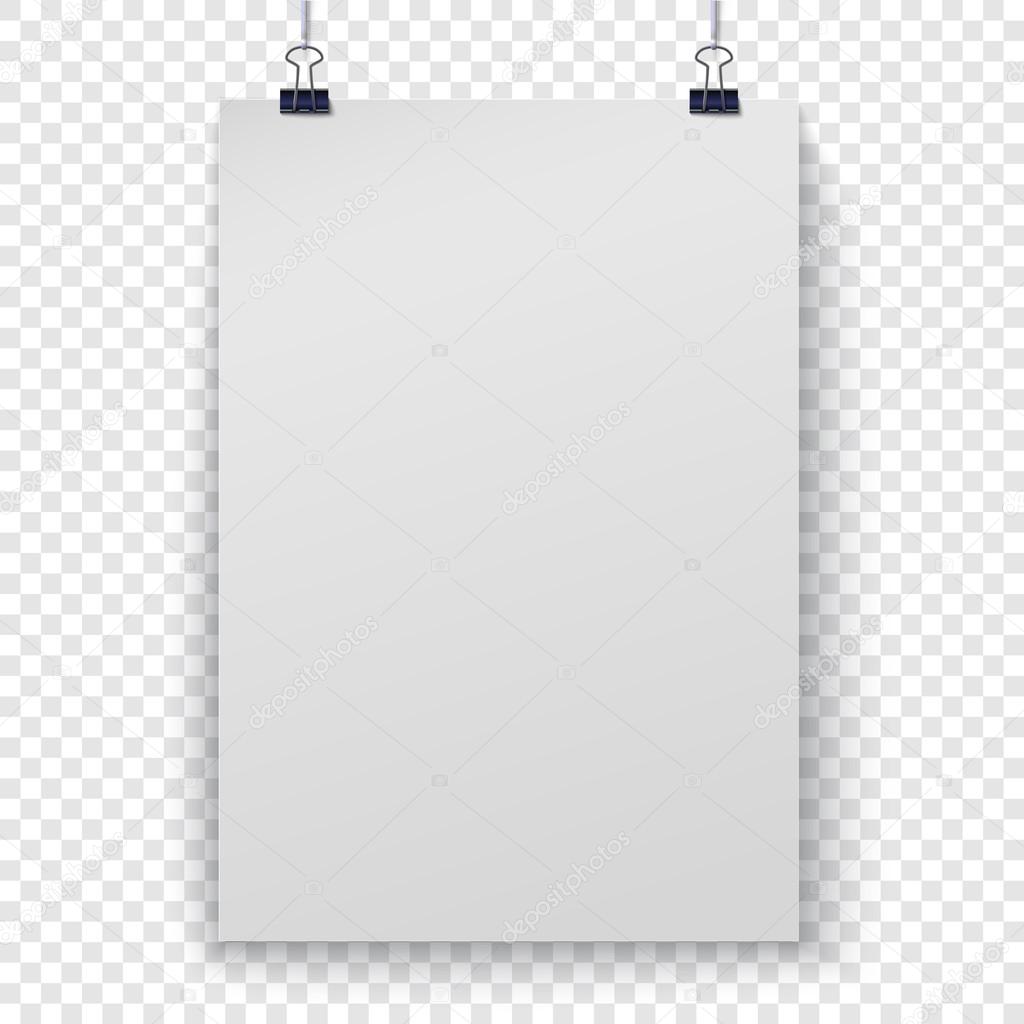 Poster template on checker background