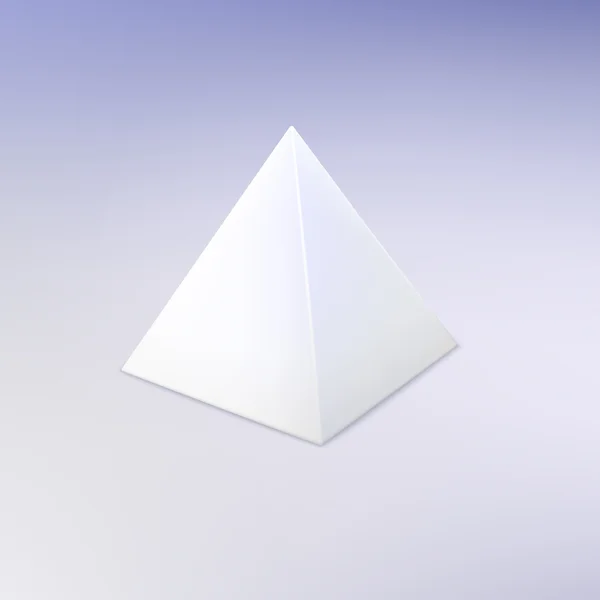Leerer Vektor weiße Pyramide — Stockvektor