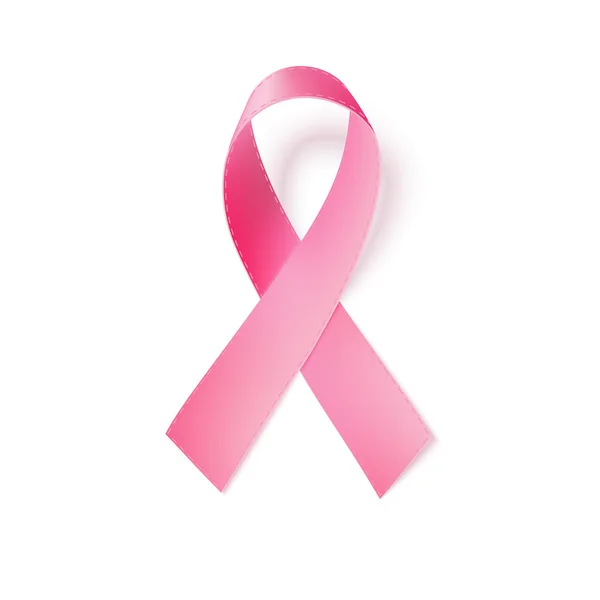 Pink awareness ribbon — Stock Vector