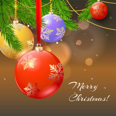 Arka plan bulanık yeni yıl kompozisyonu