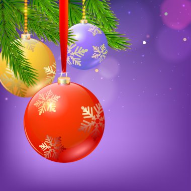 Firs dalları, Noel topları