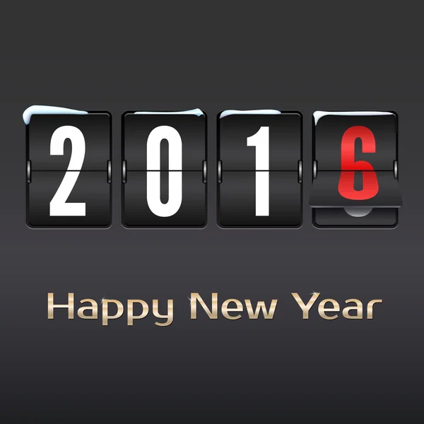 Feliz año nuevo 2016 tarjeta — Vector de stock