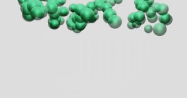 3 boyutlu animasyon kremi serumu cildin üst katmanlarından geçer ve sarkan deriyi, kırışıklıkları, deri hücrelerini azaltır. Deri yenilenmesi kavramı. Yeşil moleküller zar katmanlarından geçer.