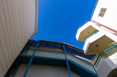 Mısır 'da insan olmayan boş bir otelin alt manzarası Hurghada