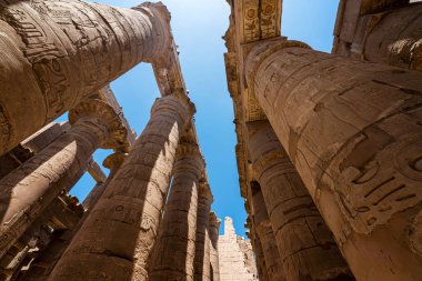 Mısır 'da lüks bir Karabak tapınağında antika sütunlar