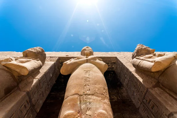 Estatua Antigua Sala Columnas Luxor Egipto Sin Gente —  Fotos de Stock