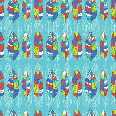 Boho kabile tüy desen