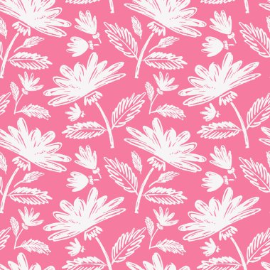 Suluboya çiçek doğa deseni