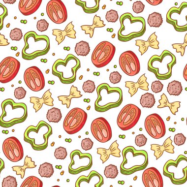 İtalyan makarna gıda arka plan