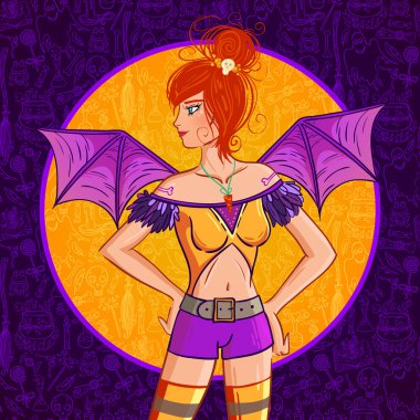 Cadılar Bayramı vektör cadı