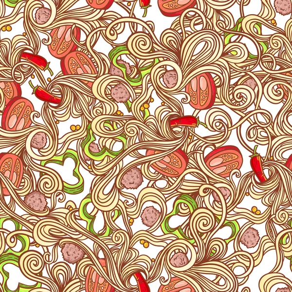 Pasta italiana fondo de alimentos — Vector de stock