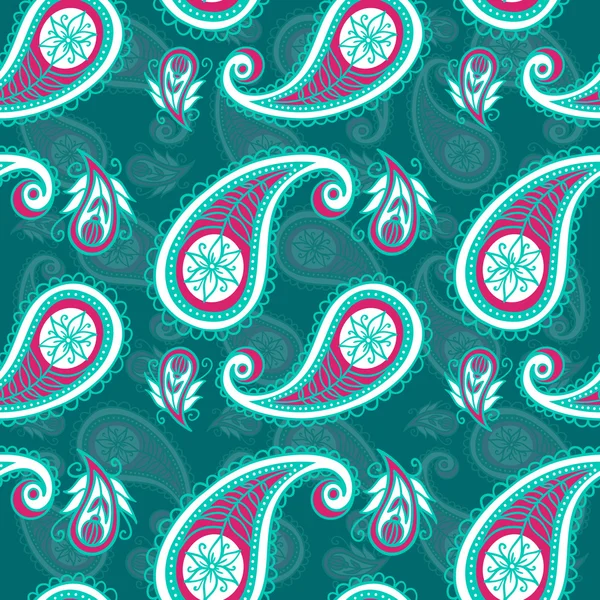 Patrón ornamental de pepino Paisley — Vector de stock