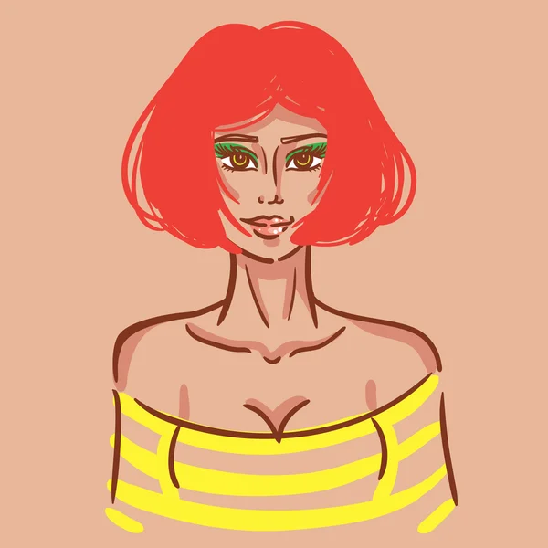 Sexy fashion girl — Stockvector