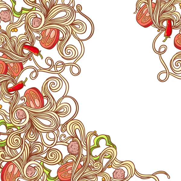 Italiensk pasta mat bakgrund Vektorgrafik