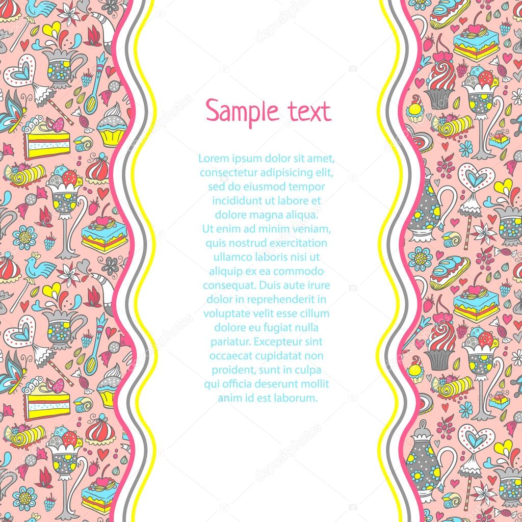 Tea party pattern background