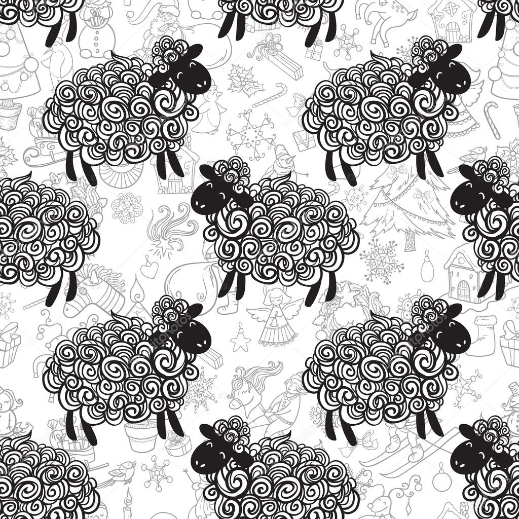 New year sheep pattern
