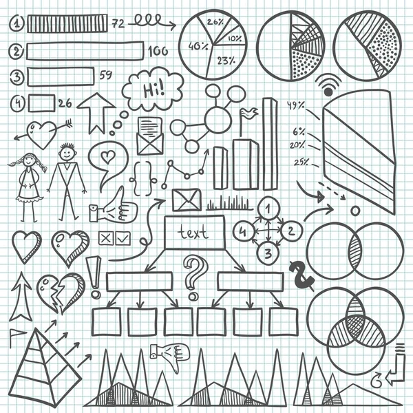 Ensemble d'éléments infographiques — Image vectorielle