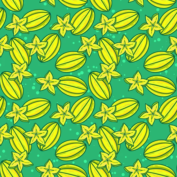 Carambola's patroon — Stockvector