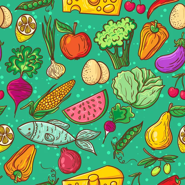 健康食品模式 — 图库矢量图片
