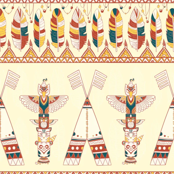 Patrón vectorial tribal Ilustración de stock