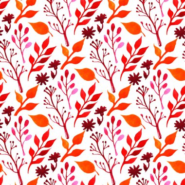 Sonbahar suluboya deseni