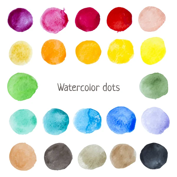 Watercolor color stains — Stock Vector