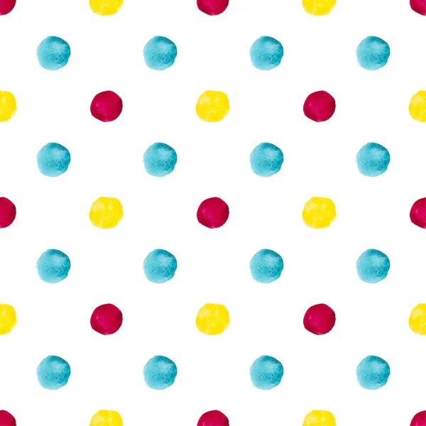 Vatercolor polka dot patroon — Stockvector