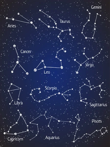 Conjunto de constelación — Archivo Imágenes Vectoriales