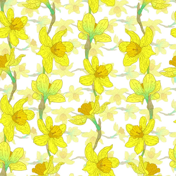 Narcissus pattern — Stock Vector