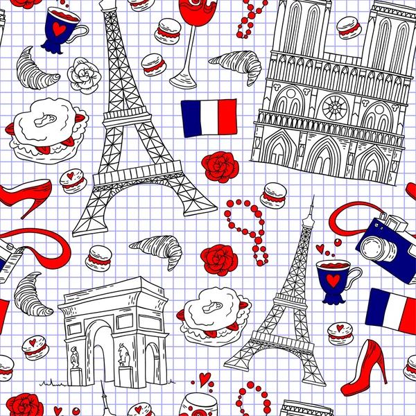 Paris pattern — Stock Vector