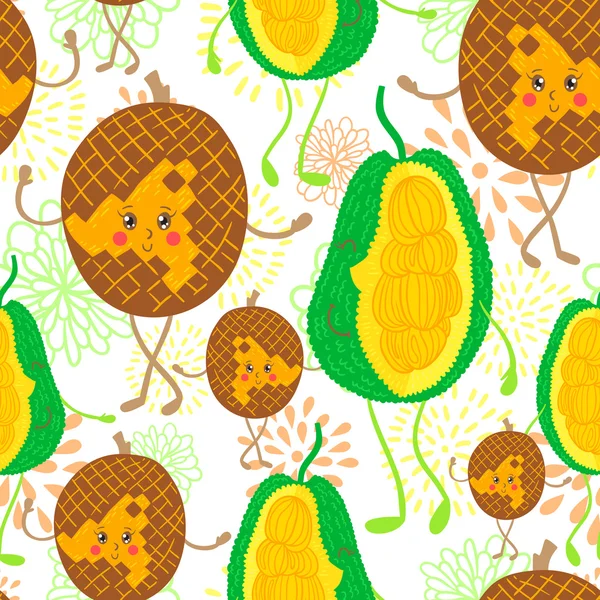 Cartoon fruit pattern — Stock Vector