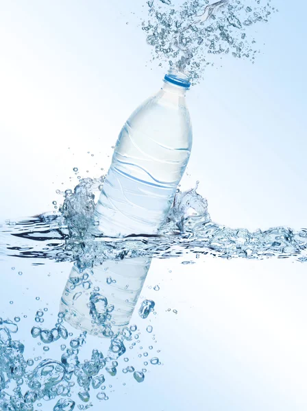 Splashing water bottle — Stock Photo, Image