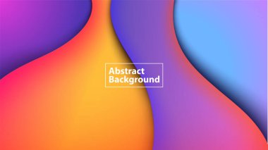 Asgari sıvı soyut arka plan. Dinamik renkli şekiller kompozisyonu. Eğilim eğimleri