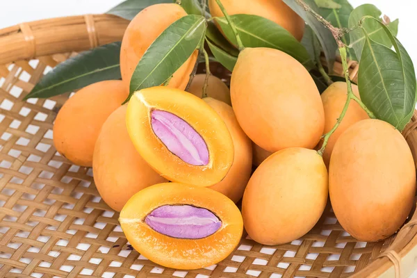 Sweet marian plum ,Thai fruit on white background — Stock Photo, Image