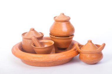 Mini pot, harç ve kil, Tay el sanatları Hediyelik eşya yapılmış fırın