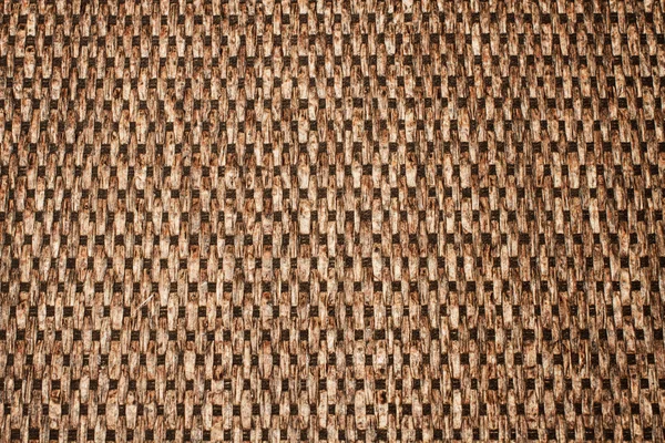 Alfombra de paja de bambú marrón para fondo y textura — Foto de Stock