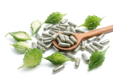 Ot hap acı kabak, beyaz arka homeopathic tıp ile