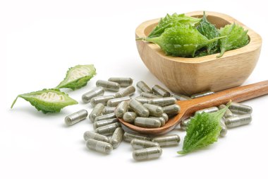 Ot hap acı kabak, beyaz arka homeopathic tıp ile