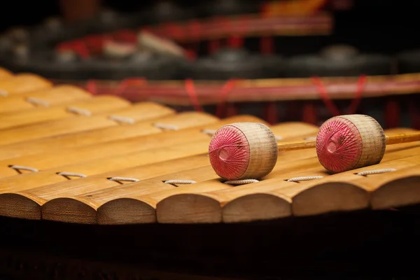 木製ソプラノ木琴、タイの音楽楽器 — ストック写真