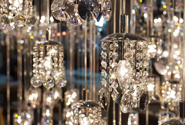 Closeup Crystal chandelier