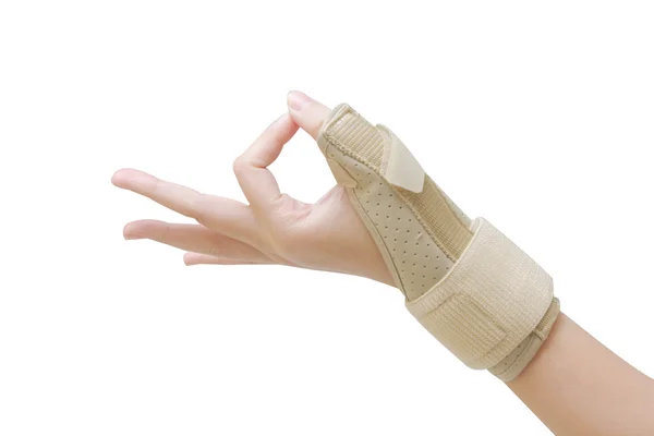 Wrist with brace ,wrist support for carpal tunnel syndrome — Stock Photo, Image
