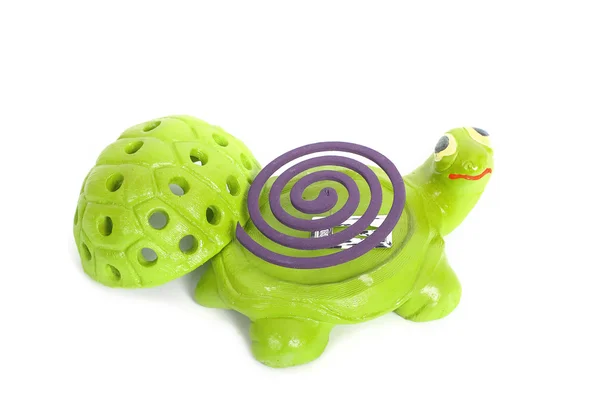 Mosquito repellent , The turtle shape container of mosquito coil — Stock Photo, Image