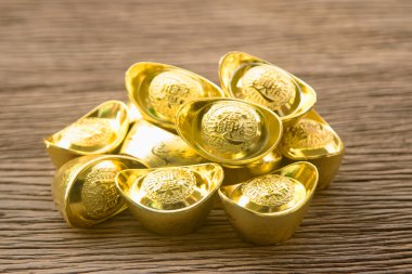 Çin yeni yılı süsleme--Çin Altın külçe yığını