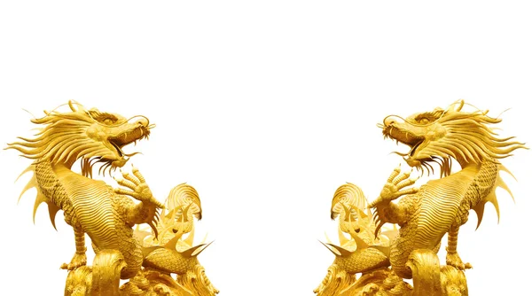 Złoty Smok statua — Zdjęcie stockowe