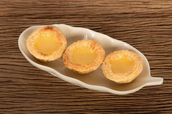 Asian dessert egg tarts sweet custard pie — Stock Photo, Image