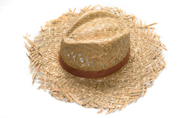 straw hat isolated on a white background